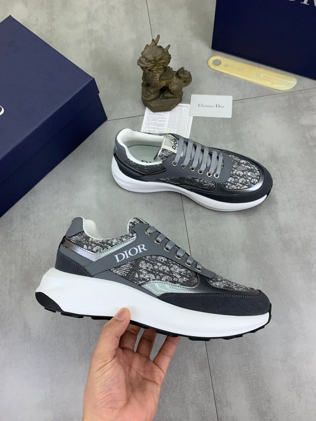 Men's Men's Shoes💰P420💰[New Style]🆘[Dior] 2025 Dior Original Lace-up Low-top Men's Shoes Classic casual shoes🔥This model is the official flagship model, with high quality and made by famous original designers. It is made of high-quality cowhide with original materials➕comfortable and breathable mesh lining➕pigskin insole. The perfect last shape and generous and fashionable design have attracted many consumers. Suitable for drivers to drive🚗. What you want is the best quality in the market. Color 4️⃣Code number: 38--44 (45 customized)